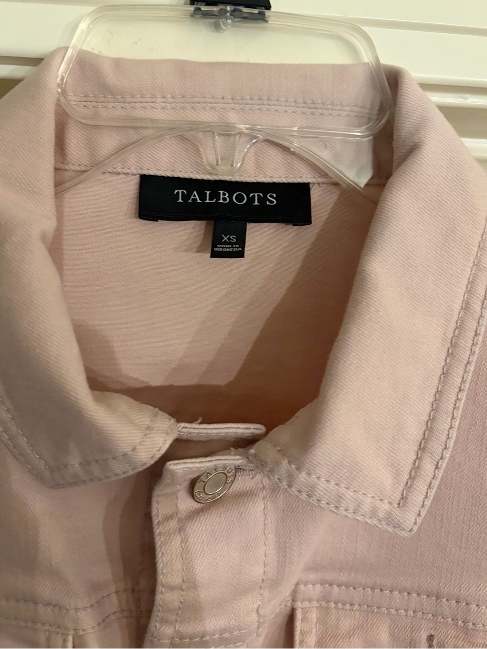 Talbots Pastel Pink Denim Jacket - Picture 3 of 3